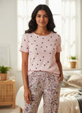 Irah Vastra women’s T-shirt and pant set — model front view