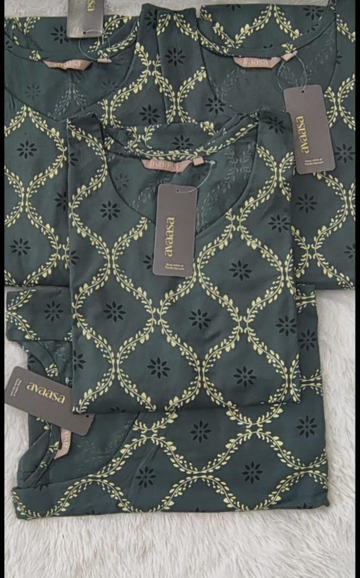 Premium Avaasa Rayon Printed Kurti for Women - Irah Vastra