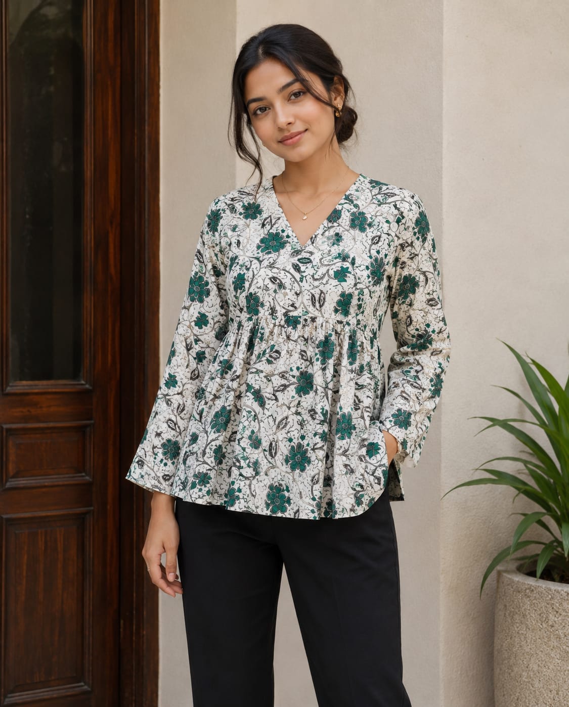 White colour peplum top for women outdoor 