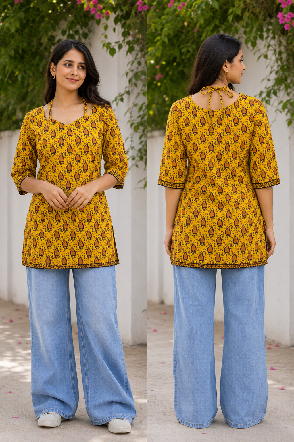 Corset neck dori kurti 