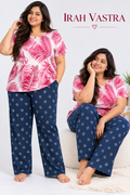 Women’s cotton printed nightwear set with comfortable pajama pants – Irah Vastra