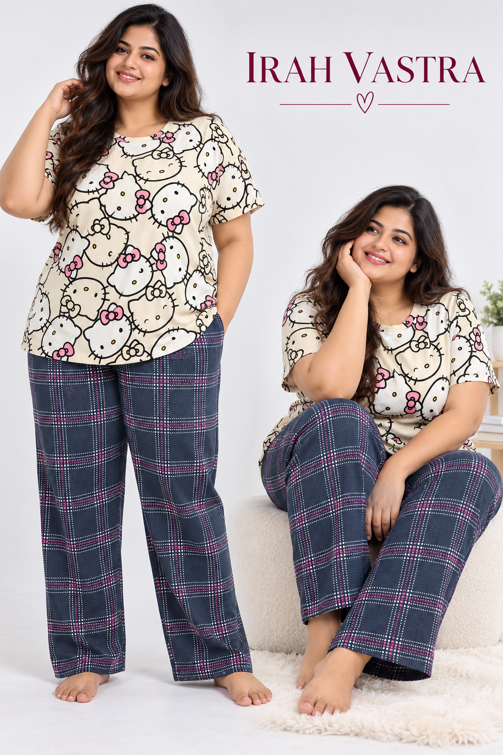 Women’s Cotton Nightwear Set – Comfortable Printed Pajama Set | Irah Vastra