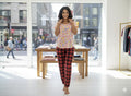 Irah Vastra women’s T-shirt and pant set — model front view